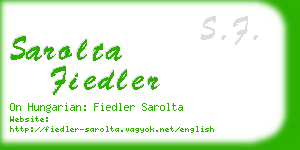 sarolta fiedler business card